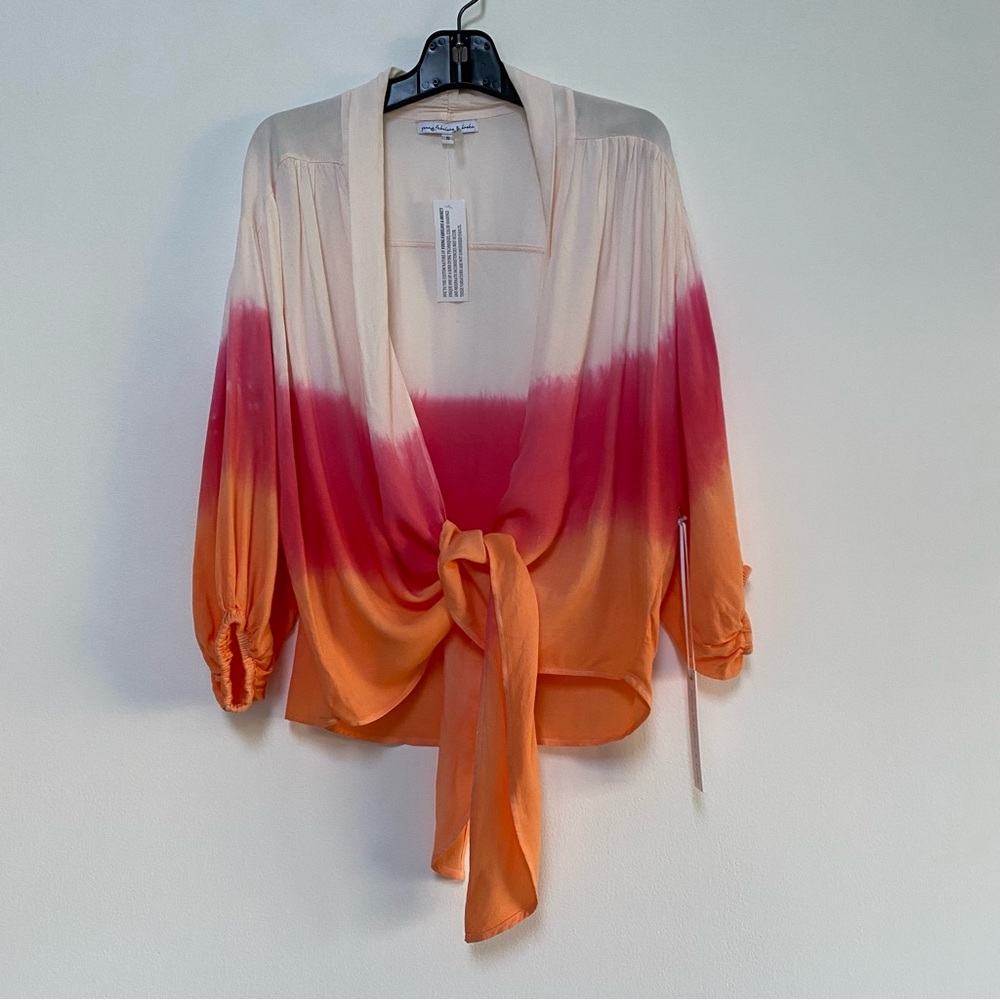 Young Fabulous & Broke Ombre Open Cardigan Top S NWT